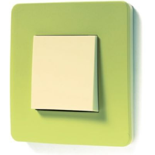 NU280212 Рамка Unica Studio Color Зеленое яблоко / Бежевый 1-постовая Schneider Electric