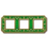 FD01353VEEN Рамка Smalto Italiano Siena Emerald green 3-постовая Fede