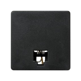 27481-38 Розетка телефонная RJ-12, 6 контактов, широкий модуль, Simon 27, графит