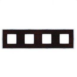 FD01454WCB Рамка Belle Epoque Wood Wenge / Bright chrome 4-постовая гор/верт. Fede