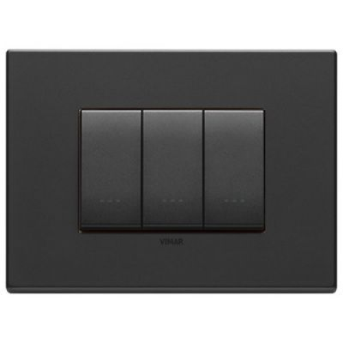 22653.03 Рамка Eikon EXE Антрацит 3-модульная Vimar