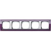 0215756 Рамка Event Clear Фиолетовый / Алюминий 5-постовая Gira