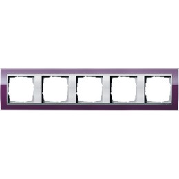 0215756 Рамка Event Clear Фиолетовый / Алюминий 5-постовая Gira