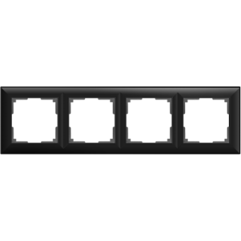 WL14-Frame-04 Рамка на 4 поста (черный матовый) Fiore Werkel a038844