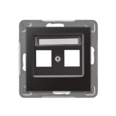 Ospel Impresja Антрацит Накладка компьютерной розетки 2-й, без рамки GPK-2Y/p/50 Ospel Impresja Антрацит Накладка компьютерной розетки 2-й, без рамки GPK-2Y/p/50