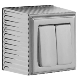 FD01501AB Рамка для накладного монтажа Roma Античное серебро / Черный 1-постовая Fede