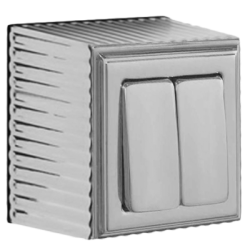 FD01501AB Рамка для накладного монтажа Roma Античное серебро / Черный 1-постовая Fede