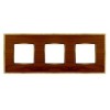 FD01453COB Рамка Belle Epoque Wood Cherry / Bright gold 3-постовая гор/верт. Fede