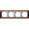 021459 Рамка Event Темно-коричневый / Алюминий 4-постовая Gira