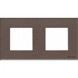 N2272 CC Рамка Zenit Кофейное стекло 2-постовая ABB
