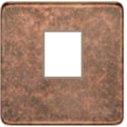 FD04317RU-A Монтажная плата для 1-го инф. разъема RJ-45 бежевый, цвет Rustic Cooper FEDE