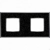 FD01332BQCB Рамка Vintage Corinto Blackquartz / Хром 2-постовая Fede