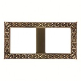 FD01522PB Рамка для накладного монтажа San Sebastian BRIGHT PATINA 2-постовая Fede