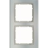10123904 Рамка B.3 Алюминий / Полярная белизна 2-постовая вертикальная Berker