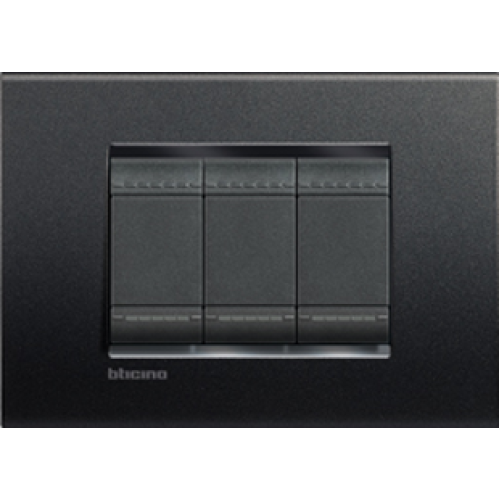 LNA4802AR Рамка LivingLight Квадрат Антрацит 2-модульная Bticino