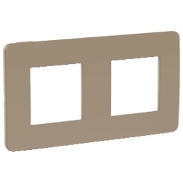 NU280427 Рамка Unica Studio Color Песочный / Бежевый 2-постовая Schneider Electric