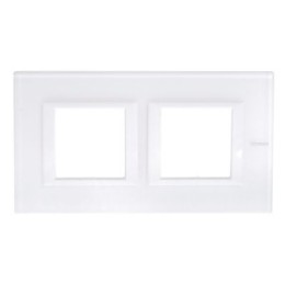 HA4802M2HVBB Рамка Axolute Квадрат Белое стекло 2+2 модуля Bticino