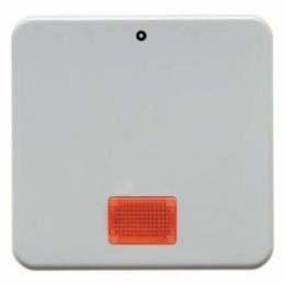 155809 Клавиша с красной линзой и надписью "0" цвет: полярная белизна, с блеском Влагозащищенный скрытый монтаж IP44 Berker