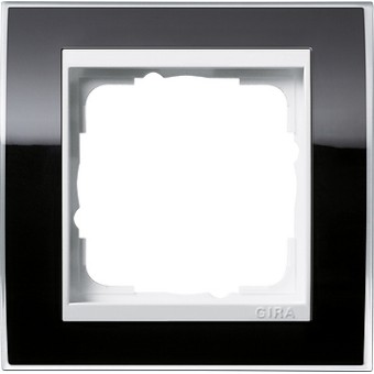 0211733 Рамка Event Clear Черный / Белый 1-постовая Gira