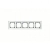 MTN404519 Рамка M-Elegance Белый бриллиант 5-постовая Merten