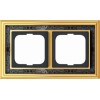 1722-833-500 Рамка Dynasty Латунь полированная черная роспись 2-постовая ABB