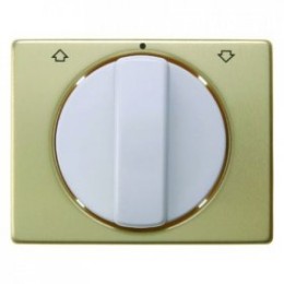 10770102 Центральная панель с вращающейся ручкой для жалюзийного поворотного выключателя цвет: золотой/полярная белизна Arsys Berker