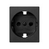 82041-58 Накладка с защитными шторками на розетку с заземлением, широкий модуль, S82C, графит Simon