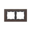 82827-38 Рамка декоративная, 2 поста, Simon 82 Nature, Металл, свинец-графит