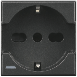 HS4140/16 Axolute Розетка 2К+З, 10 и16 А с защищенными контактами Bticino