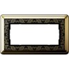 1002672 Рамка без перегородки Classix Art Латунь / Черный 2-постовая Gira