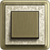 0211663 Рамка Classix Art Бронза / Кремовый 1-постовая Gira