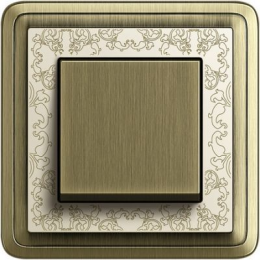 0211663 Рамка Classix Art Бронза / Кремовый 1-постовая Gira