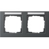 109223 Рамка E2 Антрацит 2-постовая Gira