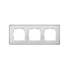 8201630-244 Рамка декоративная, 3 поста, Select, Simon 82 Detail, белый-хром