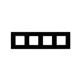 2700647-071 Накладка декоративная на рамку базовую, 4 поста, Simon 27 Play, Color, чёрный