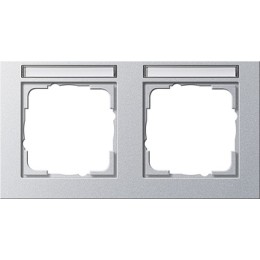 109225 Рамка E2 Алюминий 2-постовая Gira