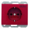 47157115 Штепсельная розетка SCHUKO с надписью цвет: красный, с блеском K.1/K.5 Berker