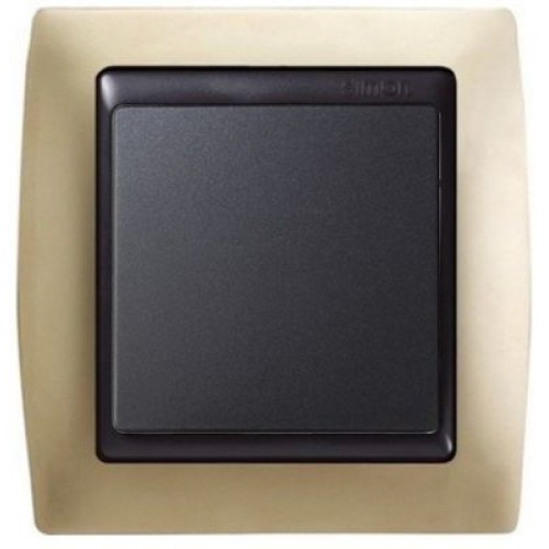 82814-34 Рамка декоративная, 1 пост, Simon 82, шампань-графит