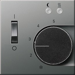 149420 Крышка для термостата 230 В с поворотной ручкой, для электрического подогрева пола Сталь Gira E22