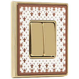 FD01341MAOB Рамка Vintage Porcelain Коричневый / Золото 1-постовая Fede