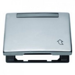 11551004 Промежуточная рамка с откидной крышкой и полем для надписи цвет: нержавеющая сталь Arsys Berker