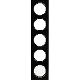 10152216 Рамка R.3 Черный, стекло 5-постовая Berker