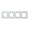 ATN320104 Рамка четверная Schneider Electric Atlasdesign Nature, белое стекло