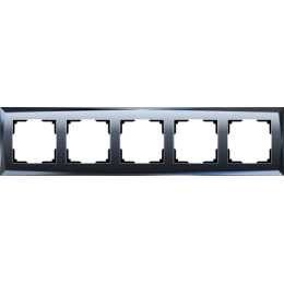 WL08-Frame-05 Рамка на 5 постов  (черный) Diamant Werkel a030761