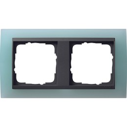 021285 Рамка Event Салатовый / Черный 2-постовая Gira