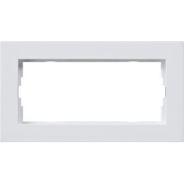 1002295 Рамка установочная для монтажа заподлицо E2 Чисто-белый глянцевый 2-постовая Gira