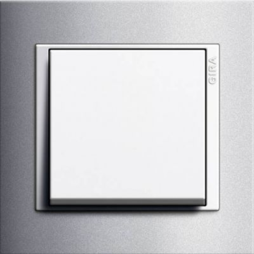 0211326 Рамка Event Алюминий / Белый 1-постовая Gira