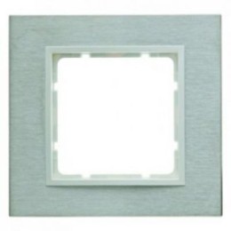 10113609 Рамка B.7 Полярная белизна, нержавеющая сталь 1-постовая Berker