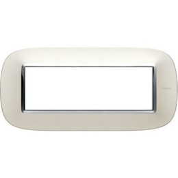 HB4806SAN Рамка Axolute Овал Серебро 6 модулей Bticino