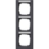 110323 Рамка E2 Антрацит 3-постовая вертикальная Gira